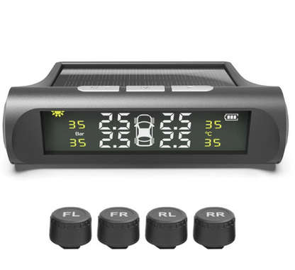 Set 4 Senzori Presiune & Temperatură Roți cu Încărcare Solară